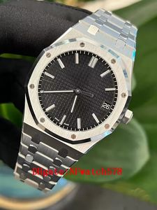 Top Luxury Men Bekijk hoogwaardige horloge 41 mm 15500 15400ST Precisie stalen banden Riem Azië Transparante mechanische automatische 3235 herenhorloges