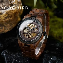 Top Luxury Mens Watches Bobo Boix Mécanique montre la bracele