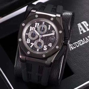Top luxe heren horloges Top geïmporteerde timing quartz beweging 42mm 316 stalen heren horloges sport horloge zelfwind horloge horloges