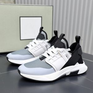 Top Luxury Nylon Mesh Jago Zapatillas de deporte Zapatos Ultraligeros Suela de goma Entrenadores Negro Blanco Malla Tom Fords Casual Caminar Hombres Corredor Deportes Senderismo Zapato EU38-46 Con caja