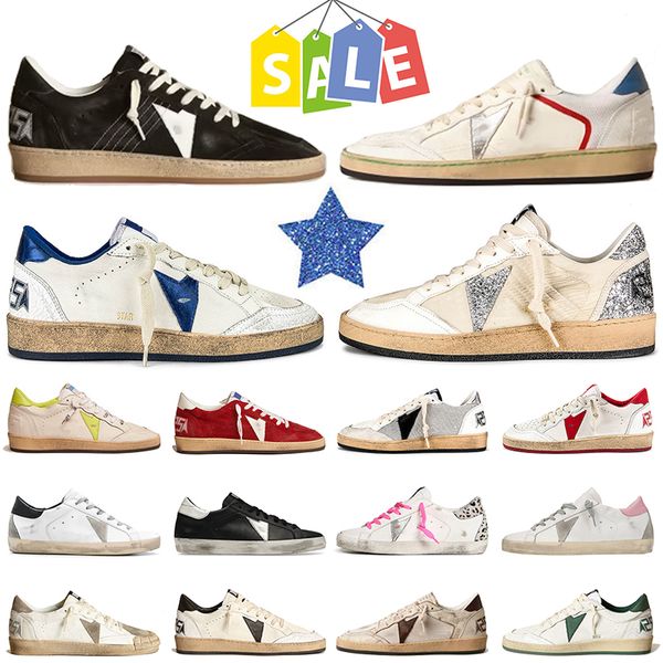 Top Luxury Chaussures Ball Star Dirty Old Sneakers Italie Brand Men Femmes Femmes Casual Shoe Super Star-Star-Forme Trainers Outdoor Nappa Leather Sneaker Designer Plateforme 46