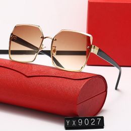 Top Luxury Summer Sunglasses Man Woman Unisexe Fashion Goggle Beach Sun Glasses Design UV400 5 Color Facultatif 90277 269U