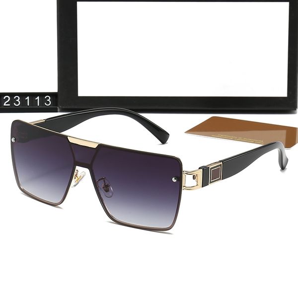 Top lunettes de soleil de luxe designer femmes hommes portant la mode vente chaude lunettes senior pour femmes lunettes cadre vintage lunettes de soleil en métal AJ 23113