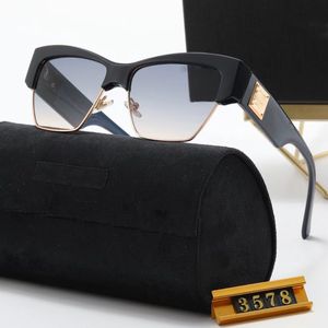Top luxe lunettes de soleil lentille designer femmes Mens Goggle senior lunettes pour femmes monture de lunettes Vintage métal lunettes de soleil avec boîte 3578