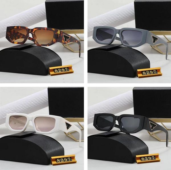 Las mejores gafas de sol de lujo, lentes polarizadas, diseñador para mujer, gafas para hombre, gafas senior para mujer, montura de anteojos, gafas de sol de moda vintage con caja de leopardo FF8297