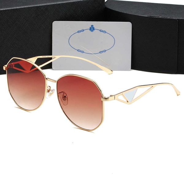 Top Luxury Sungass Sunglasses Polaroid Lens Designer Womens Mens Goggle Senior Eyewear for Women Eapesses Cadre des lunettes de soleil en métal vintage avec Box Party WW