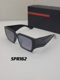 Gafas de sol de lujo superior PR 162 Negro gris Mujer lente polaroid diseñador para mujer Gafas para hombre Gafas senior para mujer marco de anteojos Vintage Metal con caja