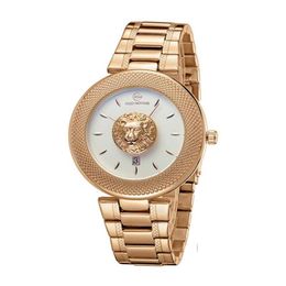 Top Luxe Montres Femmes Quartz Montre-Bracelet Femme Rose Golden Mesh Band Lion Logo Mode Cadran Horloge Dames Bracelet Montre G266k