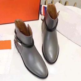 Top luxe femmes bottes marque peau de vache daim chevalier botte plate-forme en cuir véritable talon plat chaussures de travail taille 34-42 avec boîte