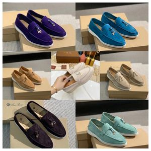 Top Luxurys Lora Pianas Loafers Femmes Men de chaussures robes de chaussures Fashion Business Cuir Flat Suede Low Cow Oxfords Mocasins Casual