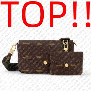 BOVENKANT.M80091 Felicie -riem Go / Designer Women Mini Cross Body Schouder Koppeling Telefoontas Tas Munt Portekaart Holder Key Pouch Pochette Accessoires