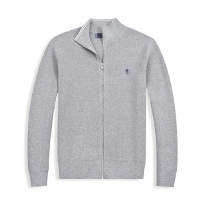 Top Diseñador Masculino Suéter para Hombre Ropa Cuello Alto Cremallera Completa Punto Vintage Bordado Suéter Suelto Color Sólido Cardigan Abrigo Otoño e Invierno Lana