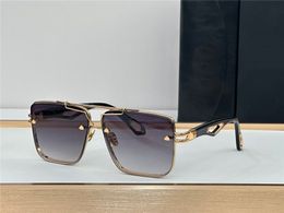 Top homme lunettes de soleil design de mode THE KING II forme carrée K monture en or haut de gamme style généreux lunettes de protection UV400 extérieures