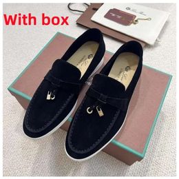 Top Man Summer Piana Walk Walk Impresión Casual SS Loropiano Man Tasman Lofa Talle Flat Tacling Sneakers de cuero Diseñador negro Moccasin Slip On Rubber 774