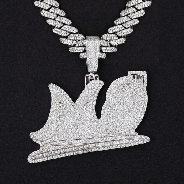 Fabricante superior, joyería personalizada de Hip Hop, Plata de Ley 925 Vvs, colgante de letra con diamantes de moissanita para hombres