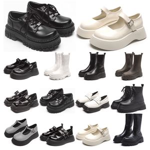 Top Martin Boots Womens Triple Black White Pistachio Frost Platform Chelsea Enkle Boot Round Toes verhogen Mode Outdoor