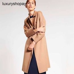 Top Maxmaras Cashmere Coat Womens Wraping Coats Weekend Cut Label Classic Camel Wool