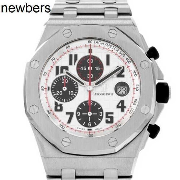 Top Men APS Factory Audemar Pigue Watch Swiss Movement Airbnb Offshore 26170st OO.1000ST.01 Chronographe à cadran blanc