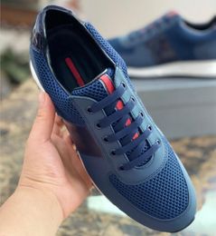 Top hommes chaussures décontractées vélo doux baskets de course Italie classique bas haut bande élastique maille cuir de veau concepteur légèreté respirant homme blanc entraîneurs décontractés randonnée