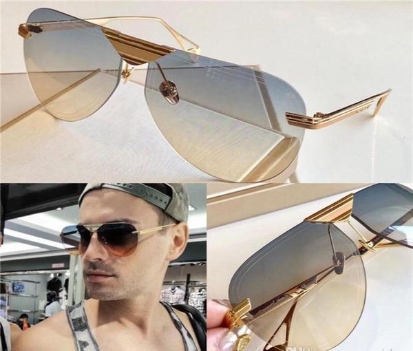 Top Men Eyewear Car Designer Sunglasses Sungasses Outdoor Semi Rimlesssun Glasse Classic UV400 Sunglasses carré sans cadre avec étui AE9958112