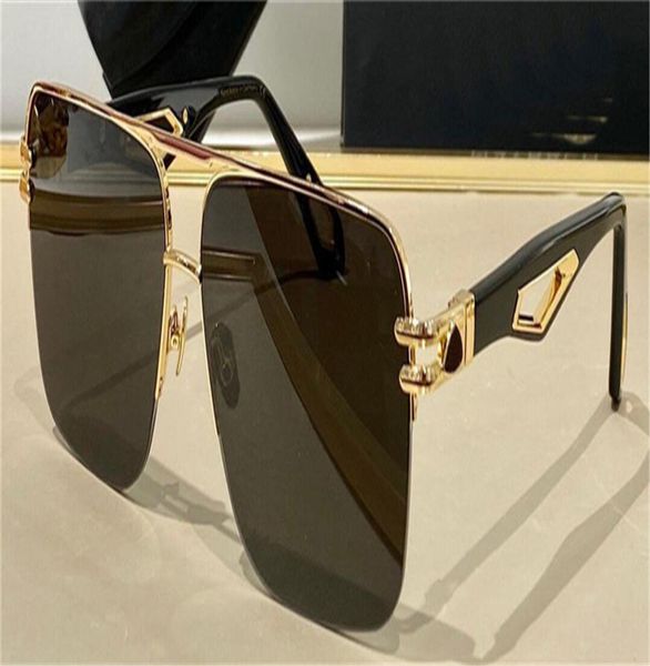 Top Men Glasses Bench II Diseño de moda Gafas de sol cuadrado K Gold Halfframe Highend Generoso Estilo de alta calidad UV400 Eye3974235