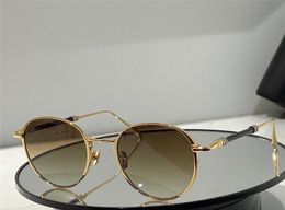 Top hommes lunettes DITOR lunettes de soleil design de mode K cadre rond en or haut de gamme style généreux et polyvalent de haute qualité en plein air uv405813234