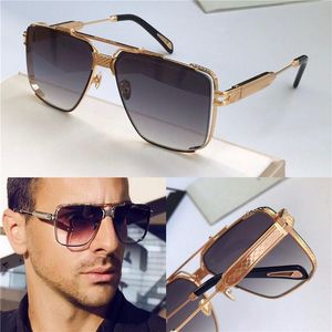 heren bril THE DAWM design zonnebril vierkant K goud hol montuur high-end topkwaliteit outdoor uv400 eyewear met etui