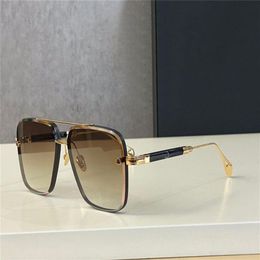 Top Men Glopes Le Gen I Design Sunglasses Square K Gold Frame Générous Style haut de gamme Top Quality Outdoor UV400 Eyewear avec ORI184C