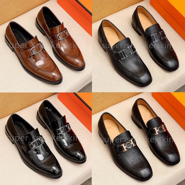 Los mejores mocasines para hombre, zapatos de vestir de diseñador, Piel De Becerro auténtica, italianos lujosos, hechos a mano, zapatos de boda para hombre, talla 38-46