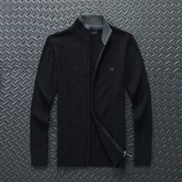 Pull cardigan pour hommes, vêtements d'automne et d'hiver, veste en tricot épais, isolation en tricot noir de haute qualité, cardigan surdimensionné