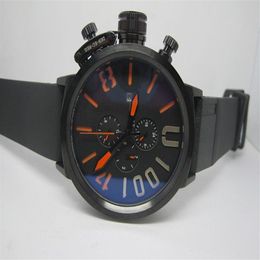 Montre de Sport pour hommes, mouvement automatique, bracelet en caoutchouc, grande taille 50mm, U012723