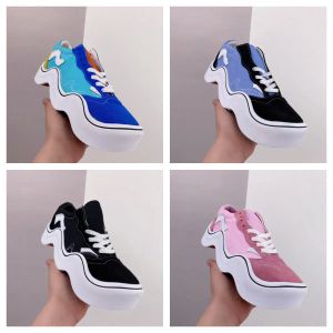 Top Hombres Mujeres Diseñadores Van Zapatos casuales Moda Old Skool Lienzo Zapatos de skate Negro Blanco Ondulado Bebé Deportes Zapatillas de deporte Zapatillas de deporte planas al aire libre Tamaño bajo 36-45