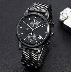 Top Men039s Watch Men039s Designer Quartz Watch Luxury Chronographe en acier inoxydable multifonctionnel Watch Business Watch Tre2937544