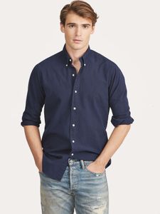 Top Mens Designer Lange mouwen Casual Solid Shirt Men's USA merk RL Polos Shirts Fashion Oxford Social Shirts Nieuwe aankomst 774