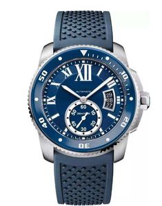Hot Koop Mode Horloge Blauwe Steen Knop Serie Witte Kalender Wijzerplaat Automatische Mechanische Gesp Polshorloge Mannelijke Polshorloge 10