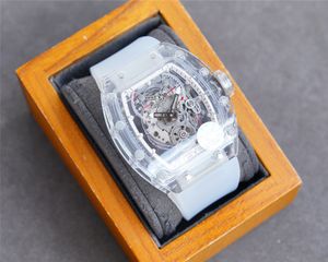 Top Mens Watch Automatische horloges Designer modestijl kristal transparant materiaalklok