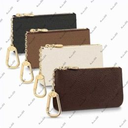 Top Hommes Femmes Clé Portefeuille POUCH POCHETTE CLES Designer Sacs Bague En Cuir Titulaire De La Carte De Crédit Porte-Monnaie Mini Bourse M62650257R