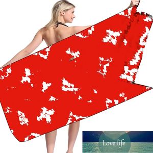 Serviette de bain en microfibre absorbante, serviette de plage imprimée de dessin animé, douce, non pelucheuse, pour adultes, commerce extérieur