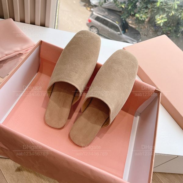 Top Mirror Quality Classic Brand Designer Slippers Classic Classic Women's Semi-Shacks Slippers Slippers Slippers Slippers Slippers Slippers Casual 35-40 Taille avec boîte