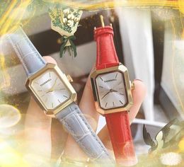 Topmodel kleine vierkante wijzerplaat horloges lederen band vrouwen klok armband quartz batterij alle misdaden waterdicht horloge meisje moeder's geschenken