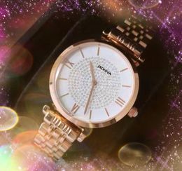 Top modèle femmes ciel étoilé diamants petite montre japon mouvement à quartz horloge bracelet en acier inoxydable deux broches conception chaîne bracelet montres cadeaux de noël