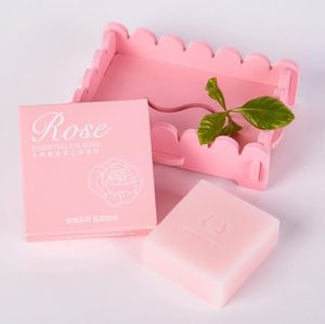 Handgemaakte zeep Groothandel Rose Essential OEM Processing Bright White Pink Moisturizing Cleansing Soaps A379