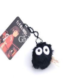 Top New 15Quot 4cm My voisin Totoro Dust Soot Plux Doll Anime Keychains Pendentid Pendants Farged Soft Toys7349625