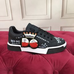 Top Nieuw aankomst Casual schoenen White Black Red Fashion Heren Vrouwen Leer Ademschoenen Open lage sport sneakers HCMKJJJJ0002