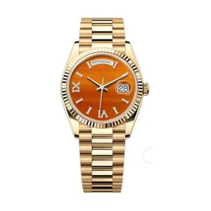 Top nuevo reloj con fecha para hombre, maquinaria automática de 40 mm, reloj de diseñador de lujo para mujer, banda de acero inoxidable 36 mm 904L, elegante reloj con esfera de rompecabezas de diamantes Montre De Luxe