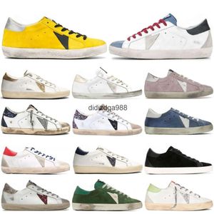 Top Nouvelle version Italie Brand Chaussures décontractées Femmes Super Star Shoes Luxury Golden Sequen Classic White Goose Do Old Dirty Designer Man Sneakers