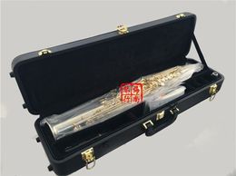 Top Nouveau S-9930 B Flat Soprano Saxophone Silling and Gold Key Straight Sax Musical Instruments professionnel