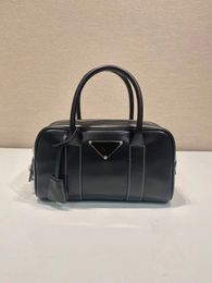 Top New Women's Bag Black CowHide Handbag Habag Zipper Lock Head Oreiller Bag 1ba846