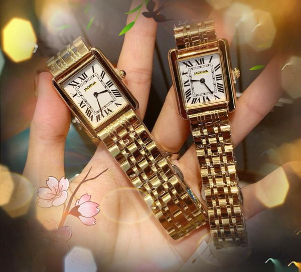 Top no time business suisse montres femmes carré romain réservoir cadran horloge en acier inoxydable ultra mince mouvement à quartz bracelet montre relojes de lujo para hombre
