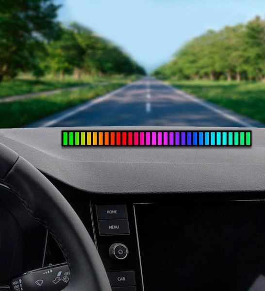 TOP nouveauté éclairage USB lumière rythmique activée par la voix, 32 bits musique colorée lumière ambiante contrôle du son lumière audio pour voiture, décoration de la maison